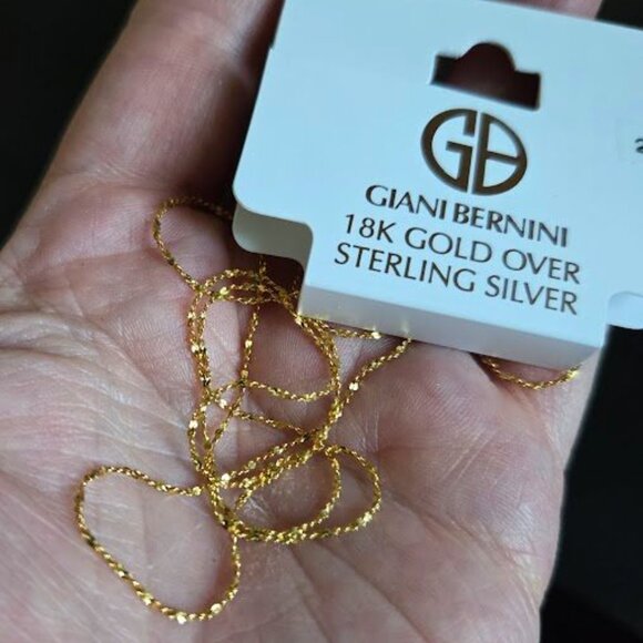 NWT Giani Bernini 18k gold over sterling silver 20" twist chain - Picture 1 of 3
